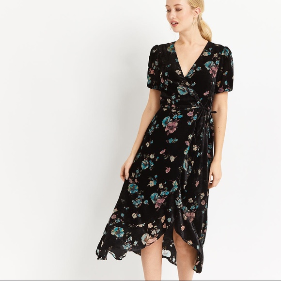 oasis midi wrap dress